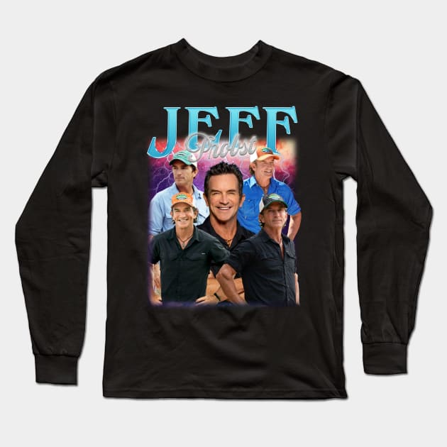 VINTAGE BOOTLEG JEFF PROBST RETRO Long Sleeve T-Shirt by Archer Expressionism Style